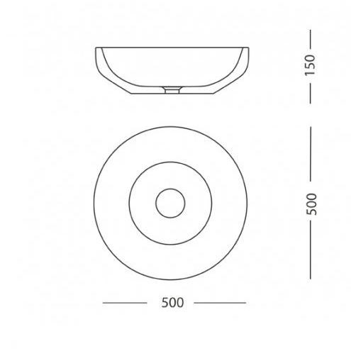 Ab24 Накладная раковина на столешницу  овальная PIMAR  - Вид №1