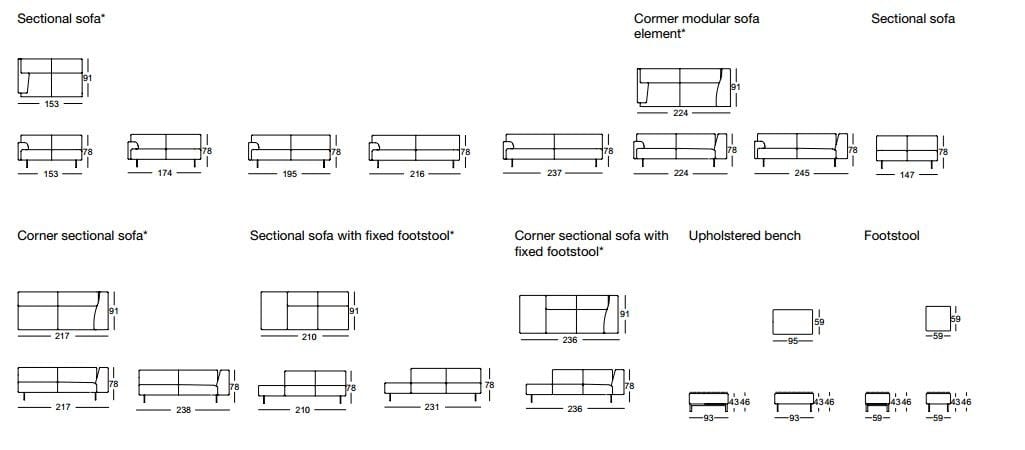 Угловой диван из ткани Rolf Benz Rolf Benz 310 ARCH-00038749 - Вид №2