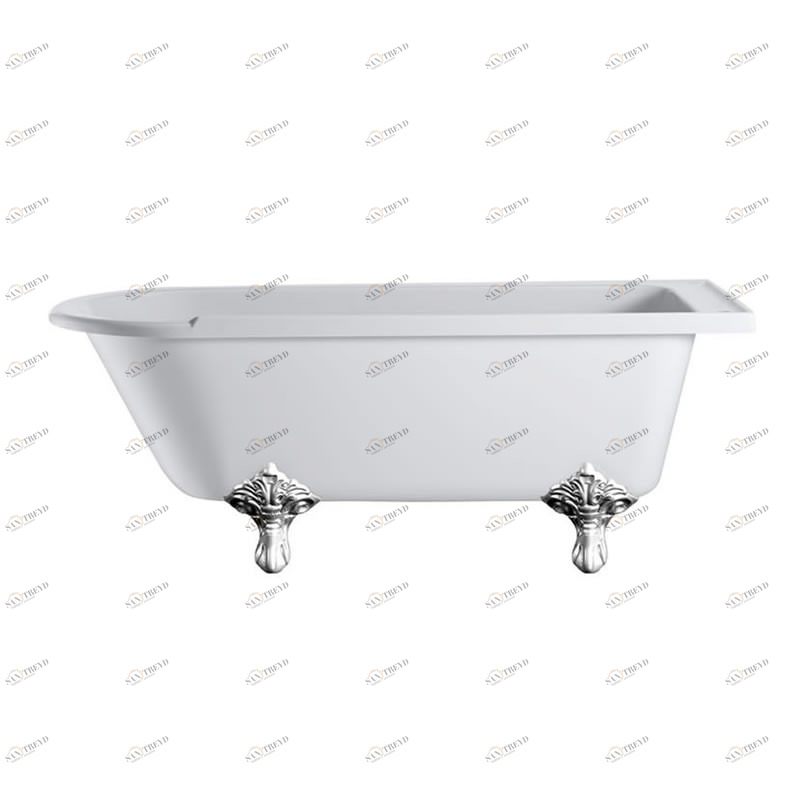 Ванна акриловая Hampton левосторонняя с ножками E11 CHR Hampton Burlington E13, E11 CHR