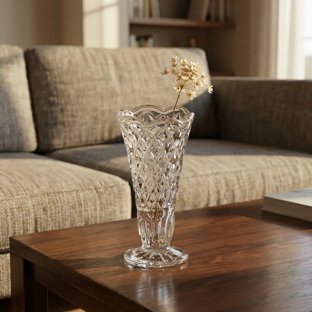 Ваза Bohemia Crystal Diamond стекло цвет прозрачный 12 см STLM-2070546