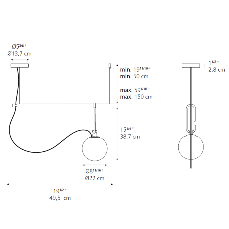 Artemide 1273010A NH1217 S1 22 подвесной светильник 116153 - Вид №3