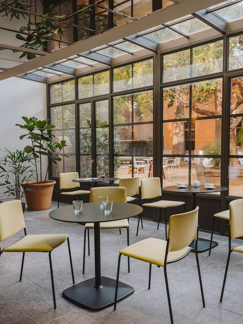 ENEA Круглый стол со стальным основанием и дубовой столешницей Iron sun-id-1475870 - Вид №5