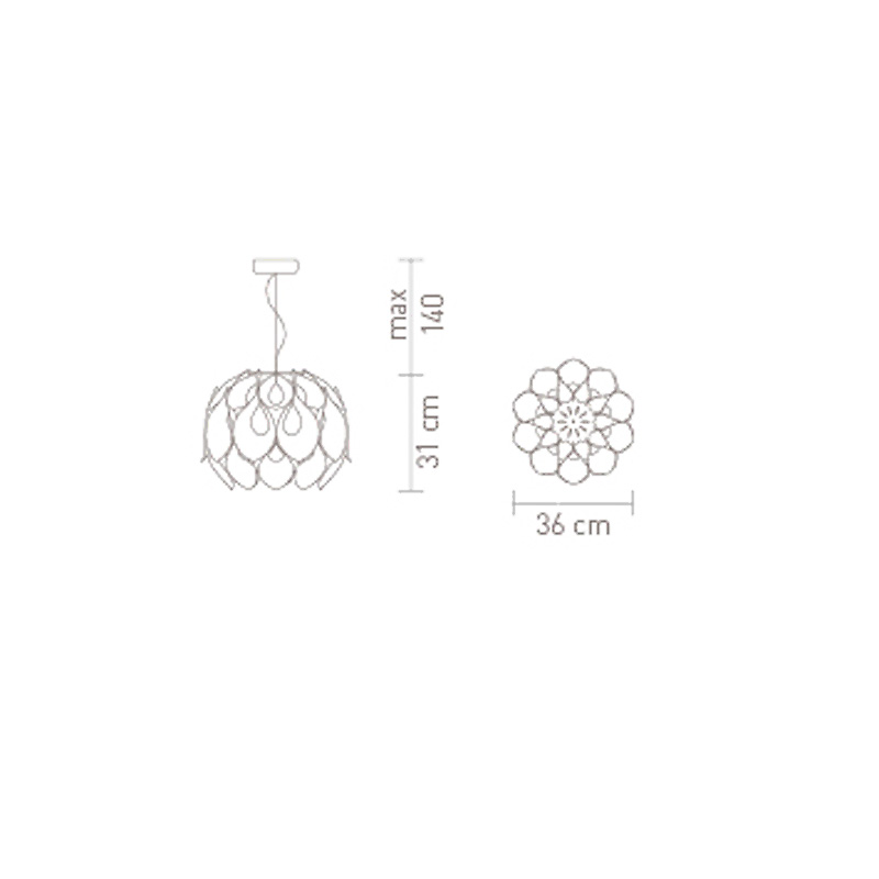 Подвесной светильник FLORA SMALL COPPER от Slamp SLAMP ДИЗАЙНЕРСКИЕ 243578 Коричневый  - Вид №5