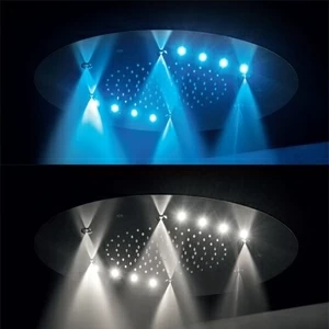 Тропический душ 550х550 PIASTON550NT_IXS Geda Nextage Shower Plates с небулайзерами и хромотерапией