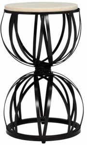 JANUS et Cie Круглый сервировочный стол из пластмассы и нержавеющей стали Amalfi