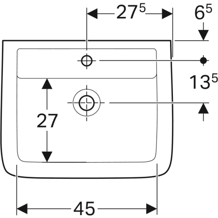 222260000 Раковина Geberit Renova Plan Geberit  - Вид №11