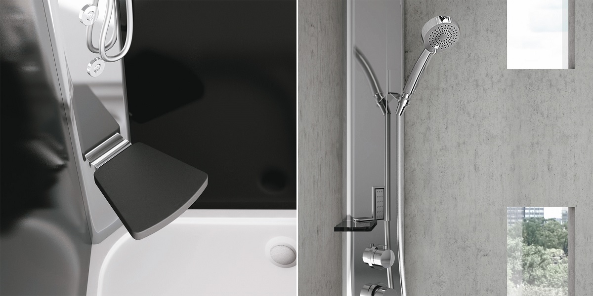 Душевая кабина угловая Sound COMFORT 120/80 см 1SDC7S5 Gruppo Geromin - Вид №2