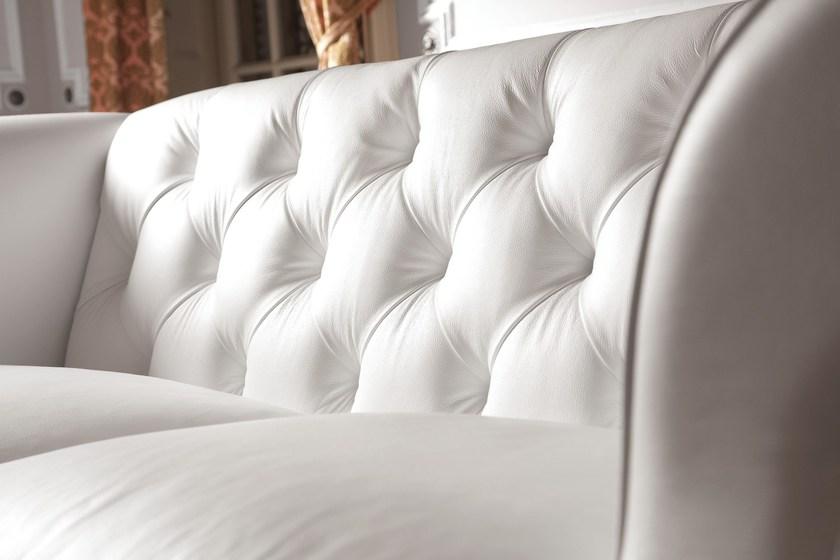 Domingo Salotti Стеганый 3-местный кожаный диван Benjamin sun-id-1419151 - Вид №2