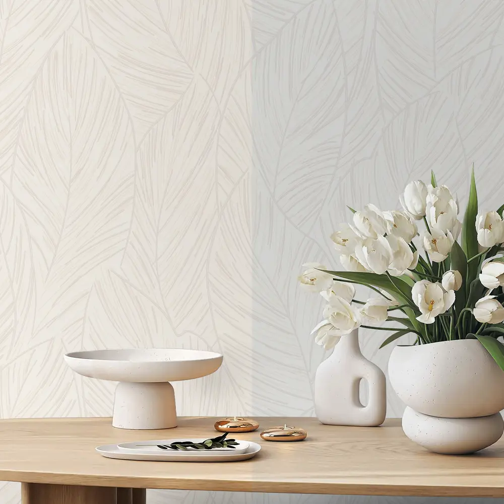 Обои Wallsecret Madeira: бежевые флизелиновые с растительным орнаментом 89398145 STLM-1572080 - Вид №5