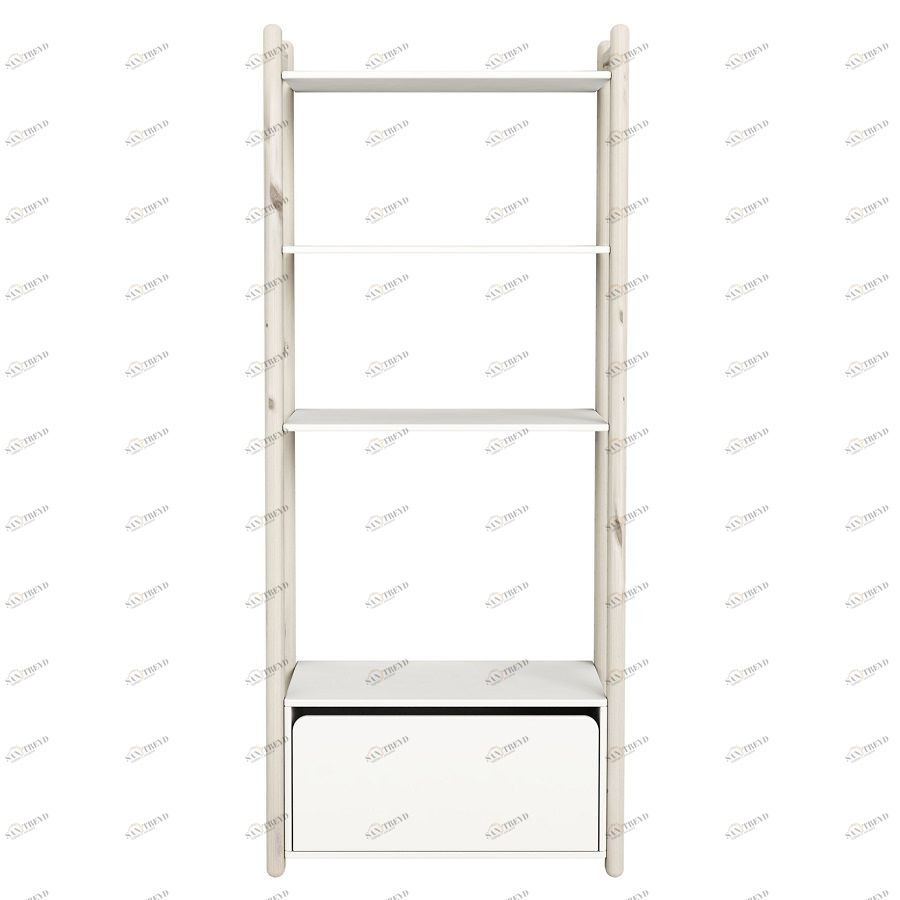 Гарнитур Maxi В, 1 полка и 1 комод, белый, искусственно состаренный Flexa 812630490