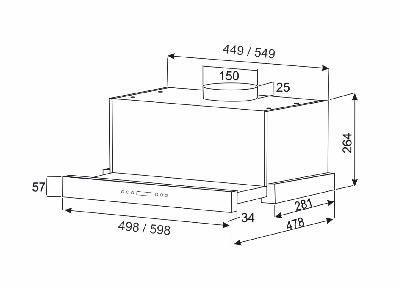 9240877 Вытяжка телескопическая EXITEQ EX-1145 белый/белый STDN-0085438 - Вид №5