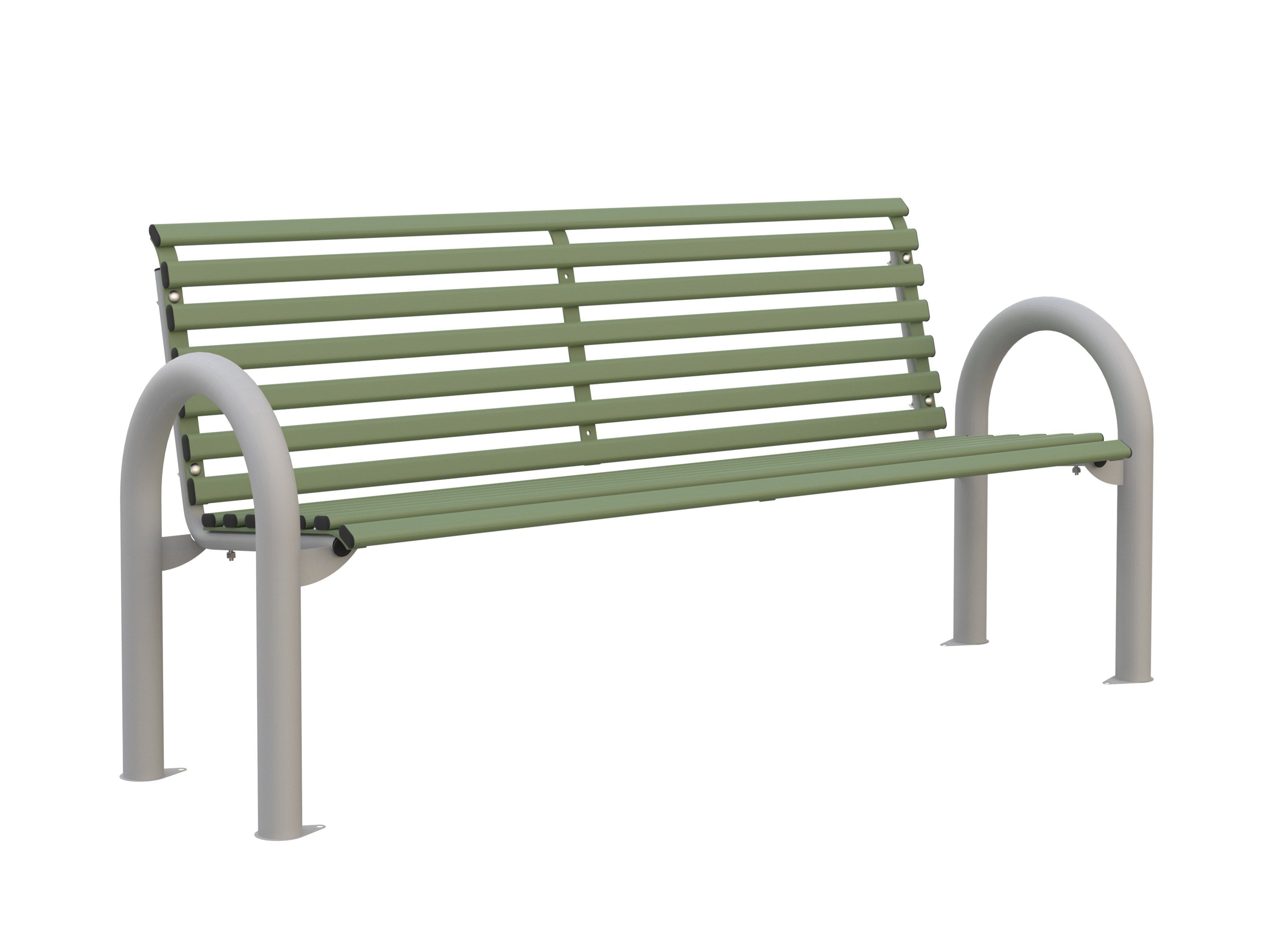 Стальная скамья со спинкой Lazzari LONDRA ARCH-00084736 - Вид №1