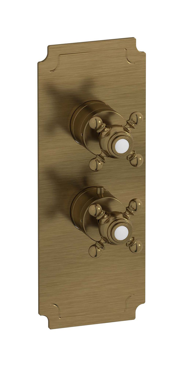 Комплект наружных частей термостата на 1 потребителей - вертикальная с ручками Hermes WE ARE IB eua115bbnhr Antique Bronze Aqua