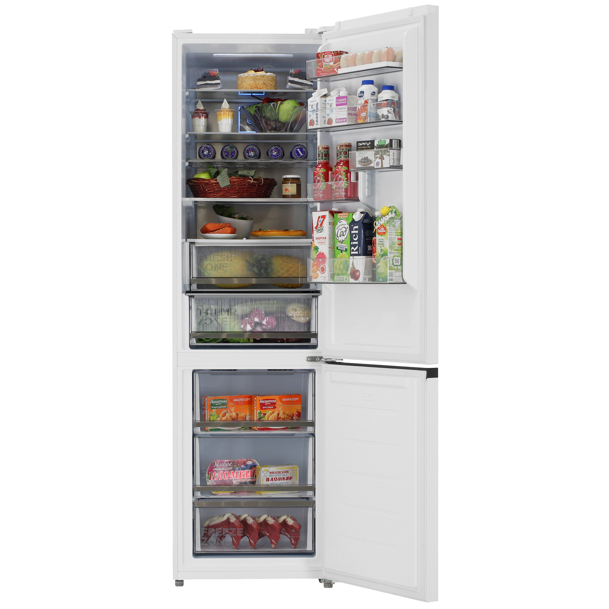 5485317 Холодильник с морозильником   TCL TRRP-387BMWDW1 белый STDN-0049297 - Вид №5