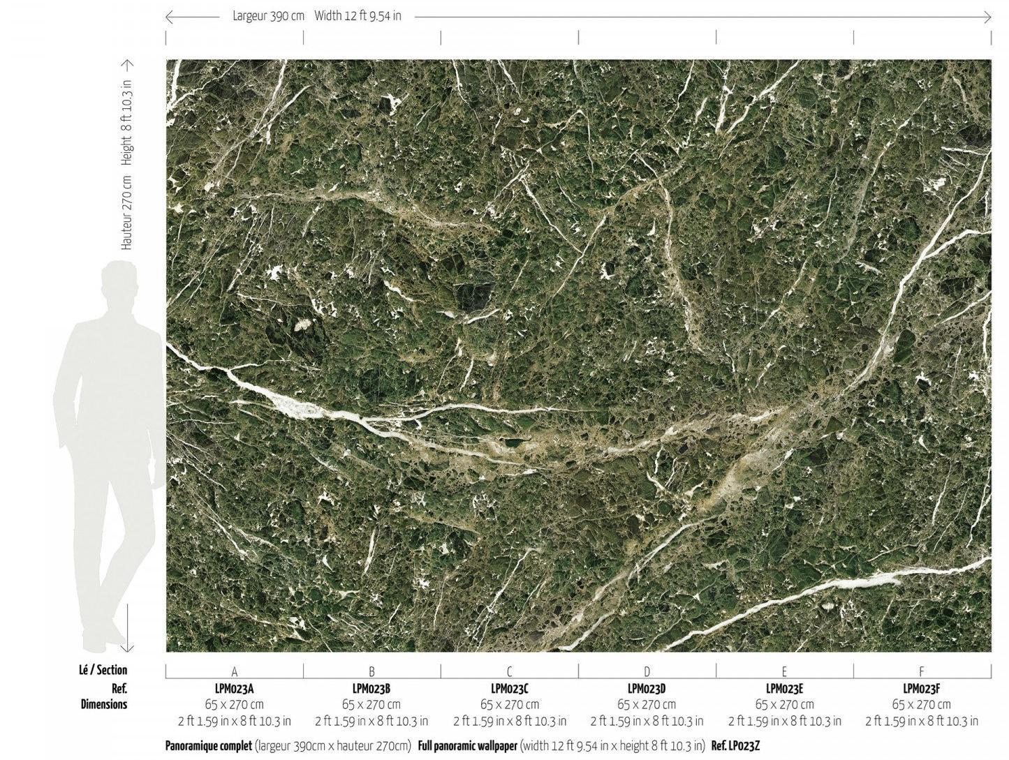 Koziel Панорамные моющиеся обои с эффектом мрамора Marbles Lpm023-x - Вид №3