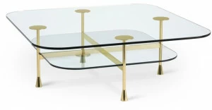 GHIDINI1961 Квадратный хрустальный журнальный столик  Rh102pb114