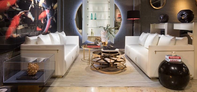 MORADA Круглый журнальный столик из смолы и дерева  Drum st  - Вид №1