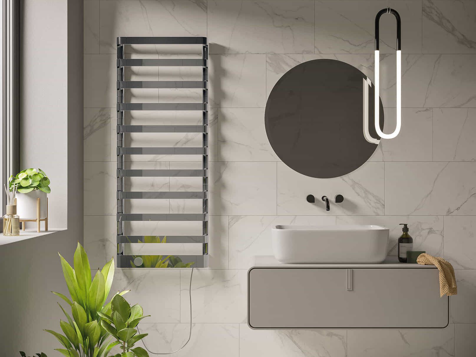 Алюминиевый электрический радиатор мебели идеально подходит для ванной комнаты Irsap ARCH-00066462