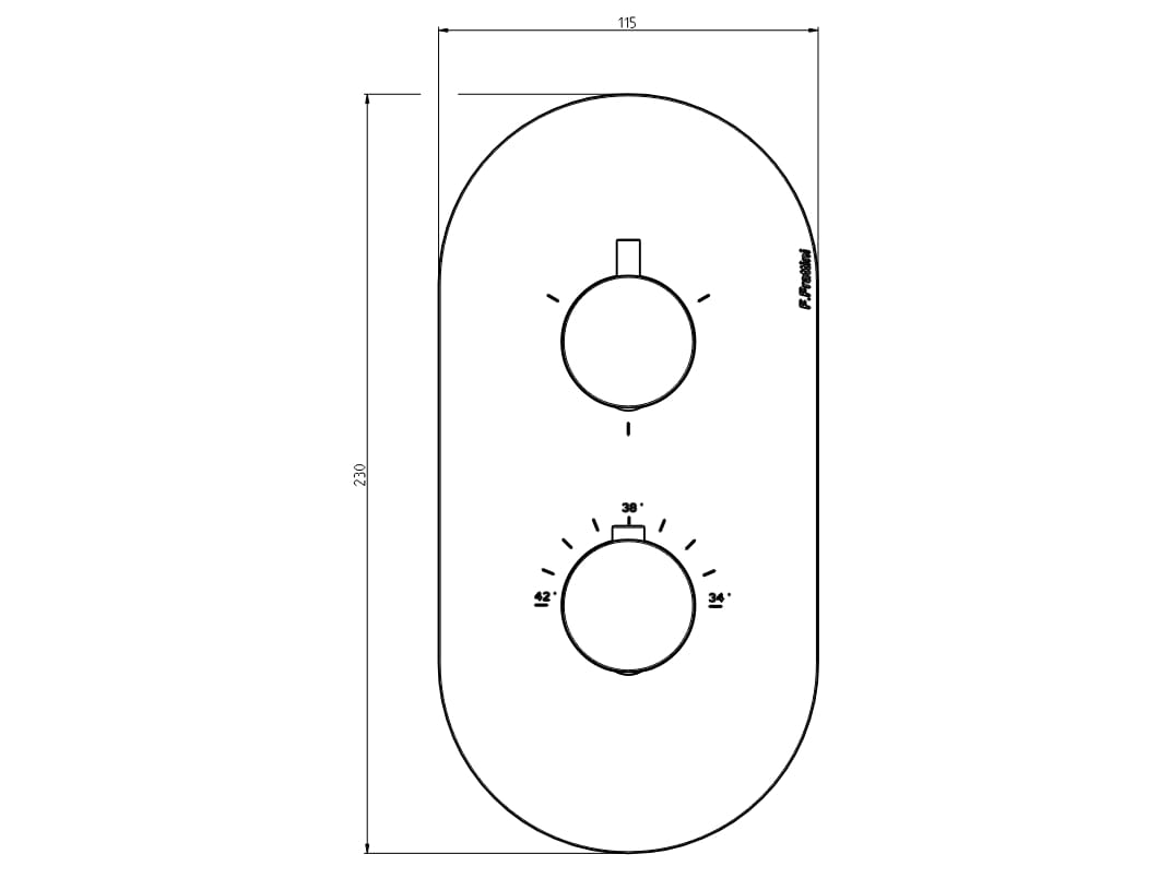 Термостатический встраиваемый смеситель для душа Rubinetterie Frattini душевые кабины ARCH-00141116 - Вид №12