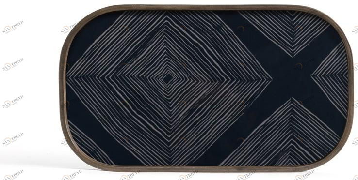 Ethnicraft Поднос деревянный прямоугольный Linear flow 20929