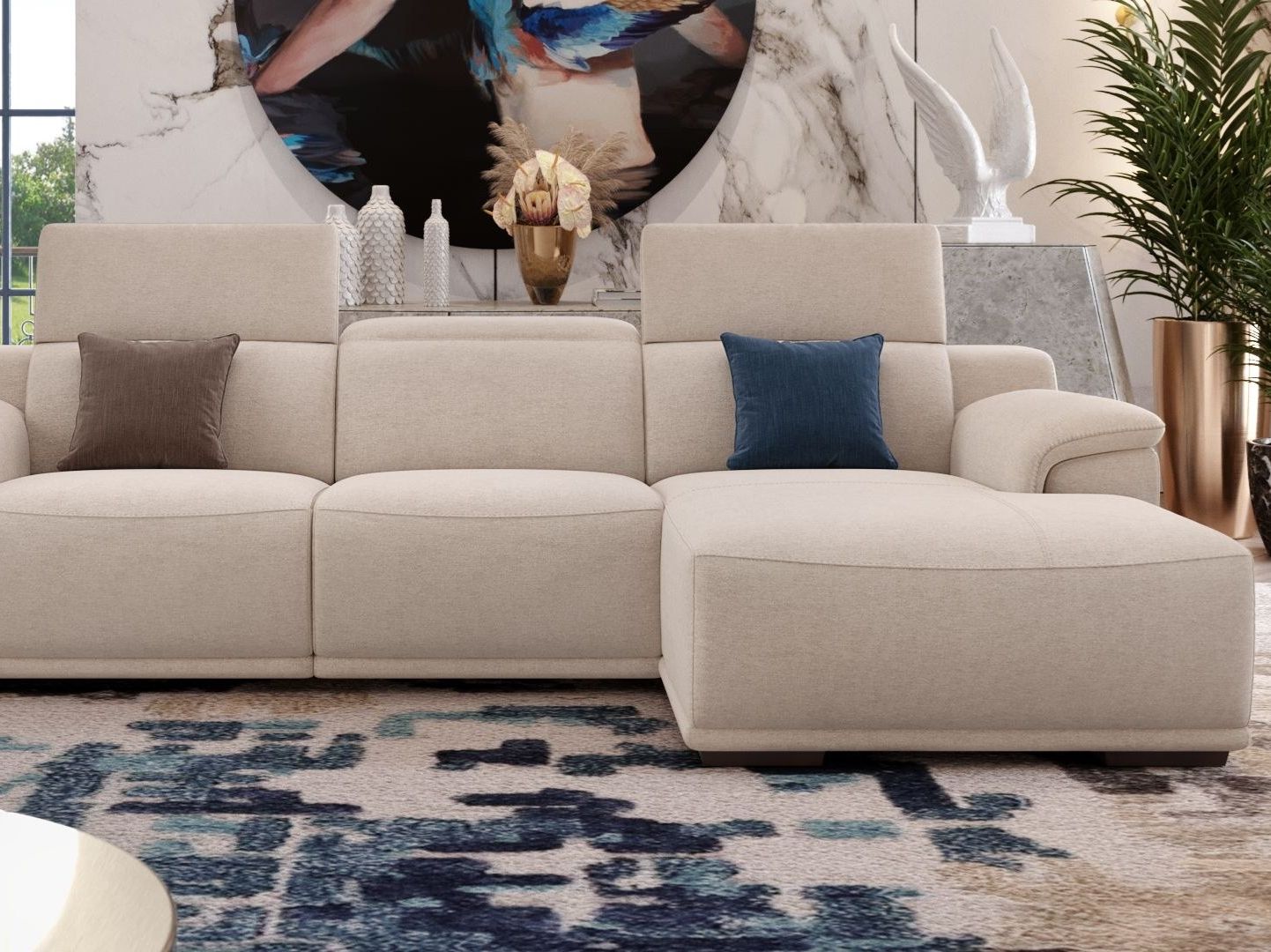 Тканевый диван с полуостровом Sofanella Montefino ARCH-00119414 - Вид №6