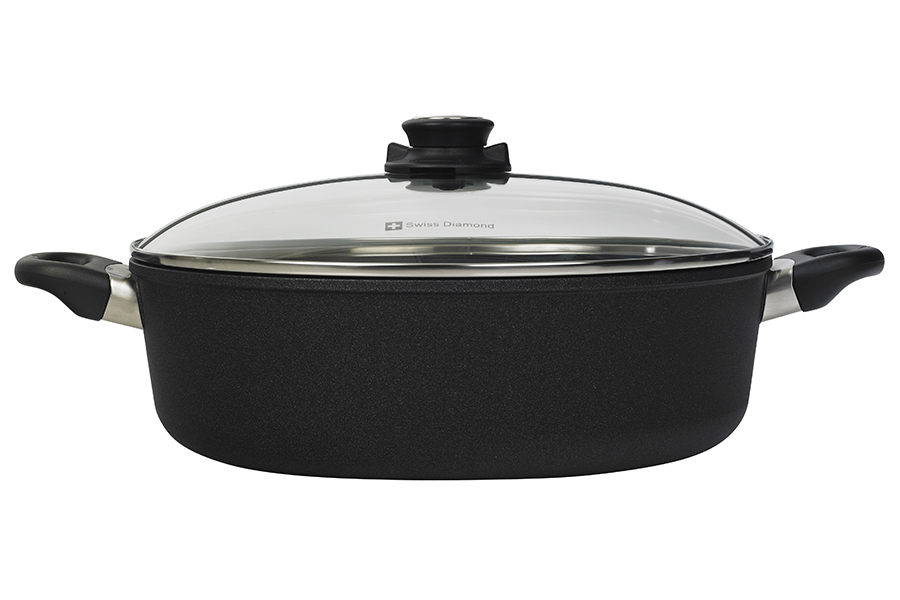 Сотейник индукционный Swiss Diamond со стеклянной крышкой, две ручки, Ø32 см XD6932IC - Вид №1