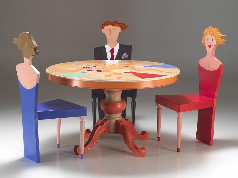 Mirabili Круглый деревянный стол Mirabili arte d'abitare sun-id-1445832 - Вид №1