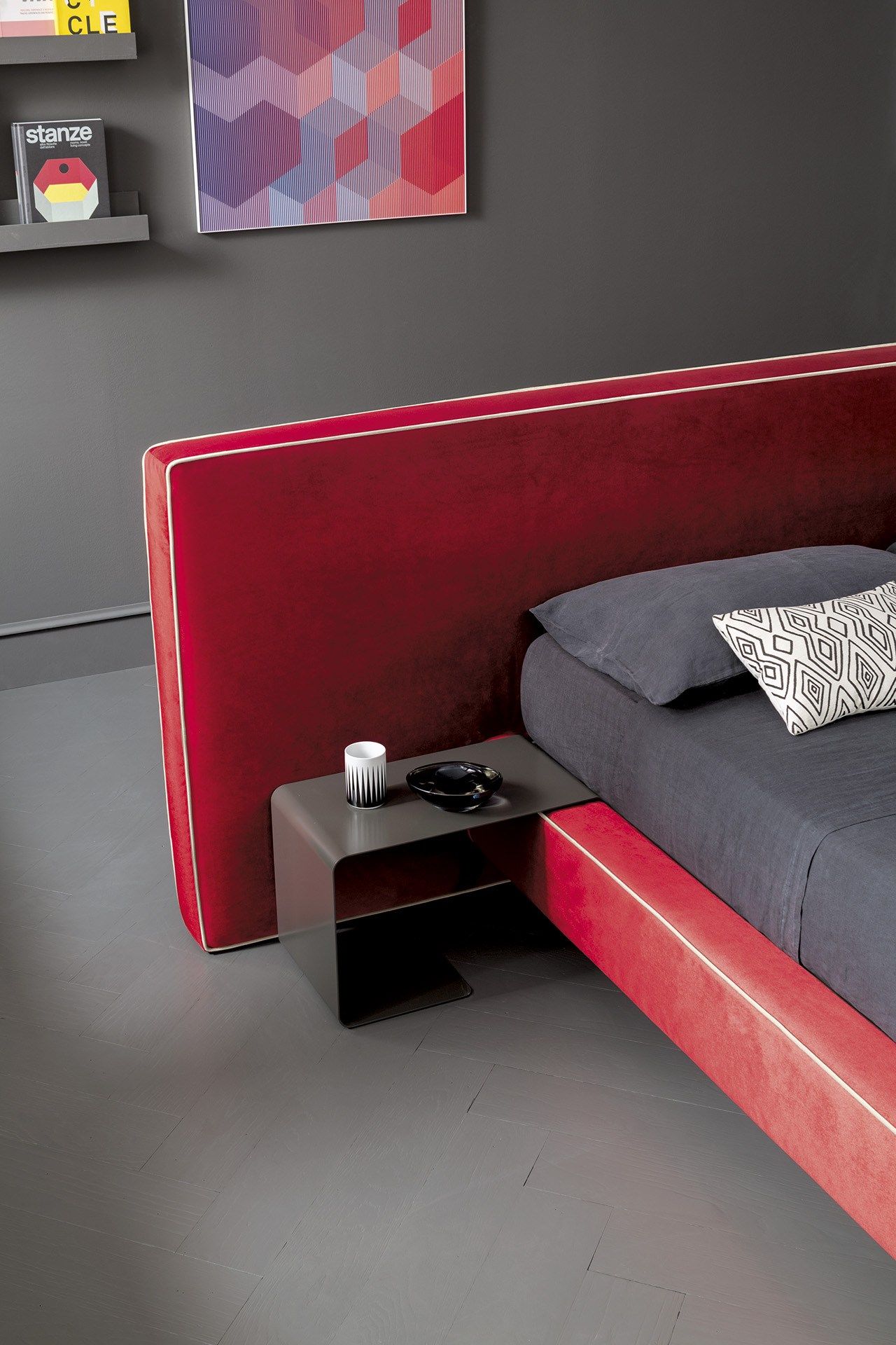 Двуспальная кровать для хранения ткани с мягким изголовьем Felis Bedstories ARCH-00105228 - Вид №22