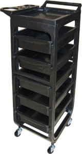 37689 Тележка парикмахерская Т15 (Черный, Серый) TMprofi