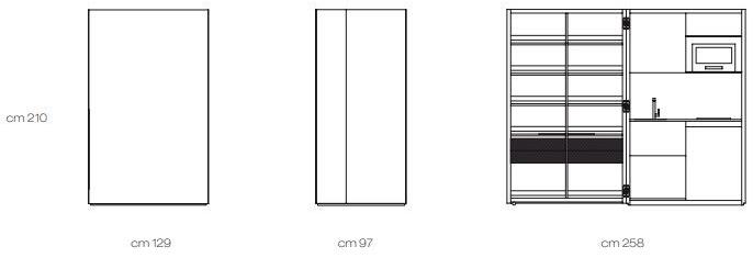 Maiullari Выдвижная деревянная мини-кухня sun-id-1503825 - Вид №13