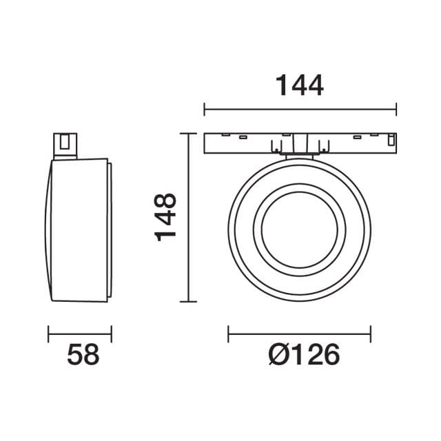 Заливка формы алюминия Сид освещения следа iGuzzini VIEW OPTI BEAM LENS ROUND LW ARCH-00120719 - Вид №2