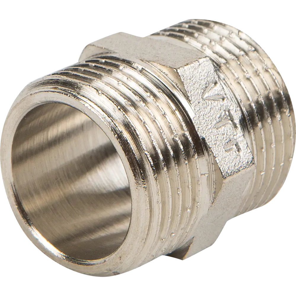 Ниппель Valtec наружная резьба 3/4" никелированная латунь VTr.582.N.0005 10512106 STLM-2179226 