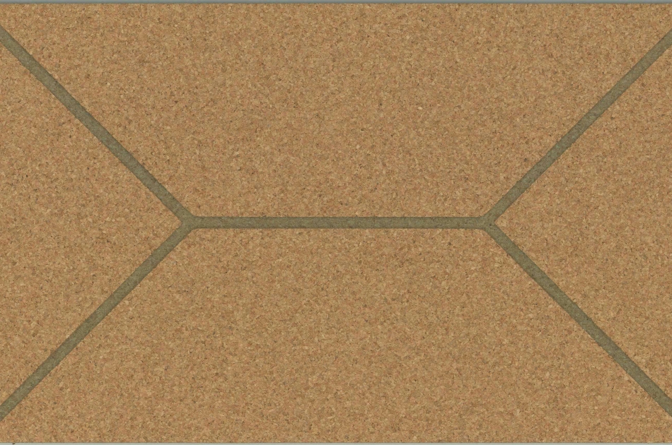 315 048 686 Пробковая 3D-плитка для стен Mint GRANORTE Groovy - Вид №1