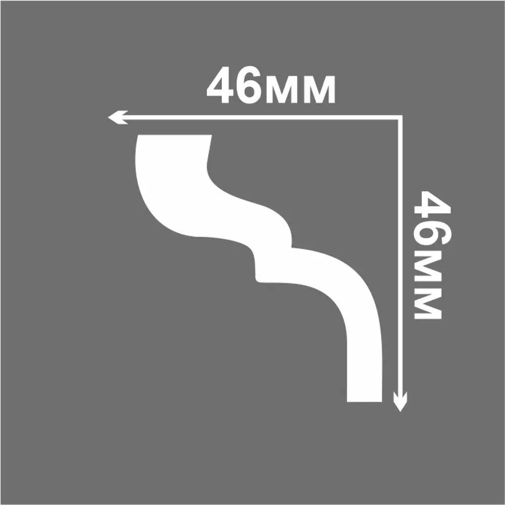 Плинтус потолочный Inspire С04/50 4.6x4.6x200 см цвет белый 82331855 STLM-2209733  - Вид №2