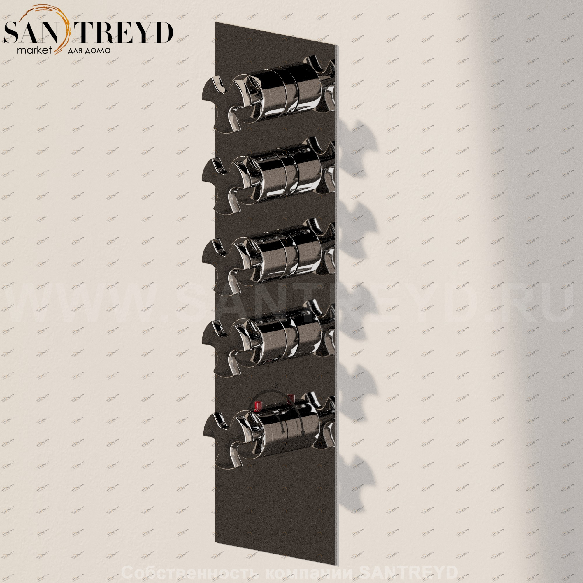 Flaminia EVERGREEN Термостат хромированный EGBT4.CR Ceramica Flaminia EGBT4CR