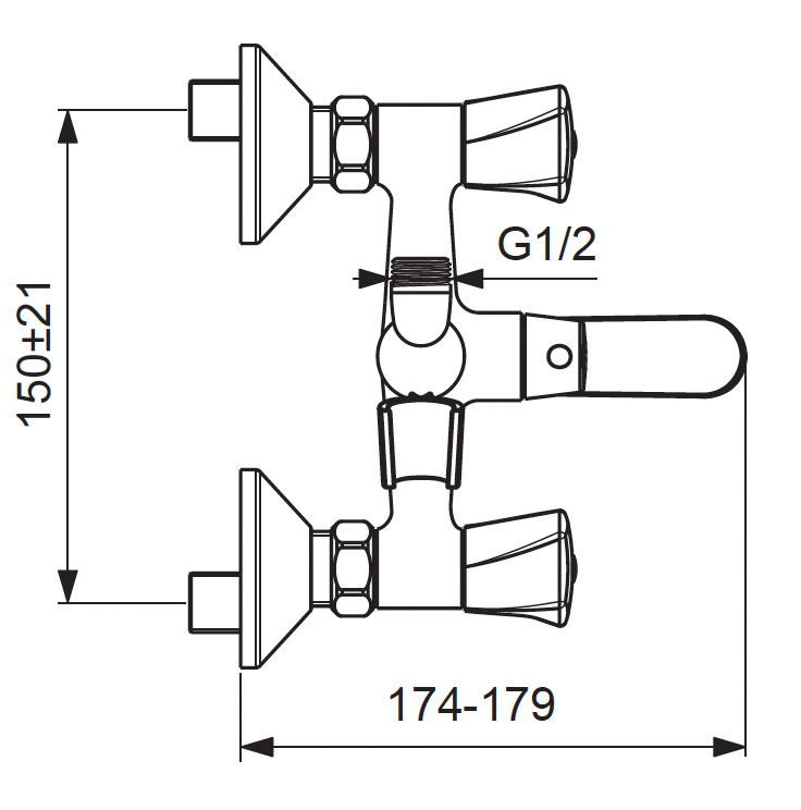 BA361AA Смеситель для ванны/душа VIDIMA LIFE - Вид №2