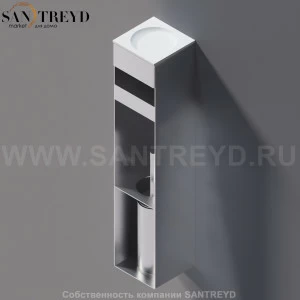 Agape 369 Универсальный елемент: мыльница с туалетныи ершом хромированный сатин A369216SPZ