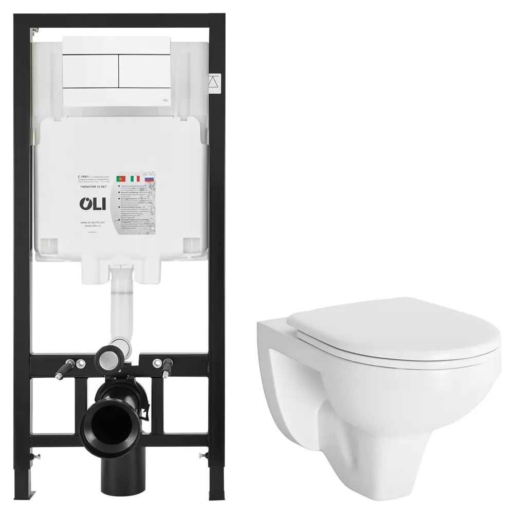 Комплект инсталляции Oli 80 Eco с ободковым унитазом Damixa Jupiter 89445709 STLM-2032935
