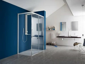 ARBLU Душевой уголок угловой с раздвижной дверцей Perseo