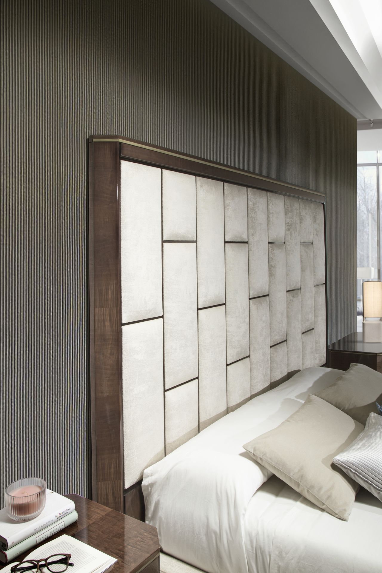 Двуспальная кровать из ткани с высоким изголовьем Hurtado Evolution ARCH-00034095 - Вид №9