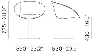 Pedrali Кожаное кресло Gliss 940/f - Вид №2