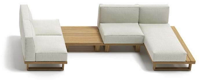 Atmosphera Модульный садовый диван из тика и ткани 9.zero sun-id-1429763 - Вид №1