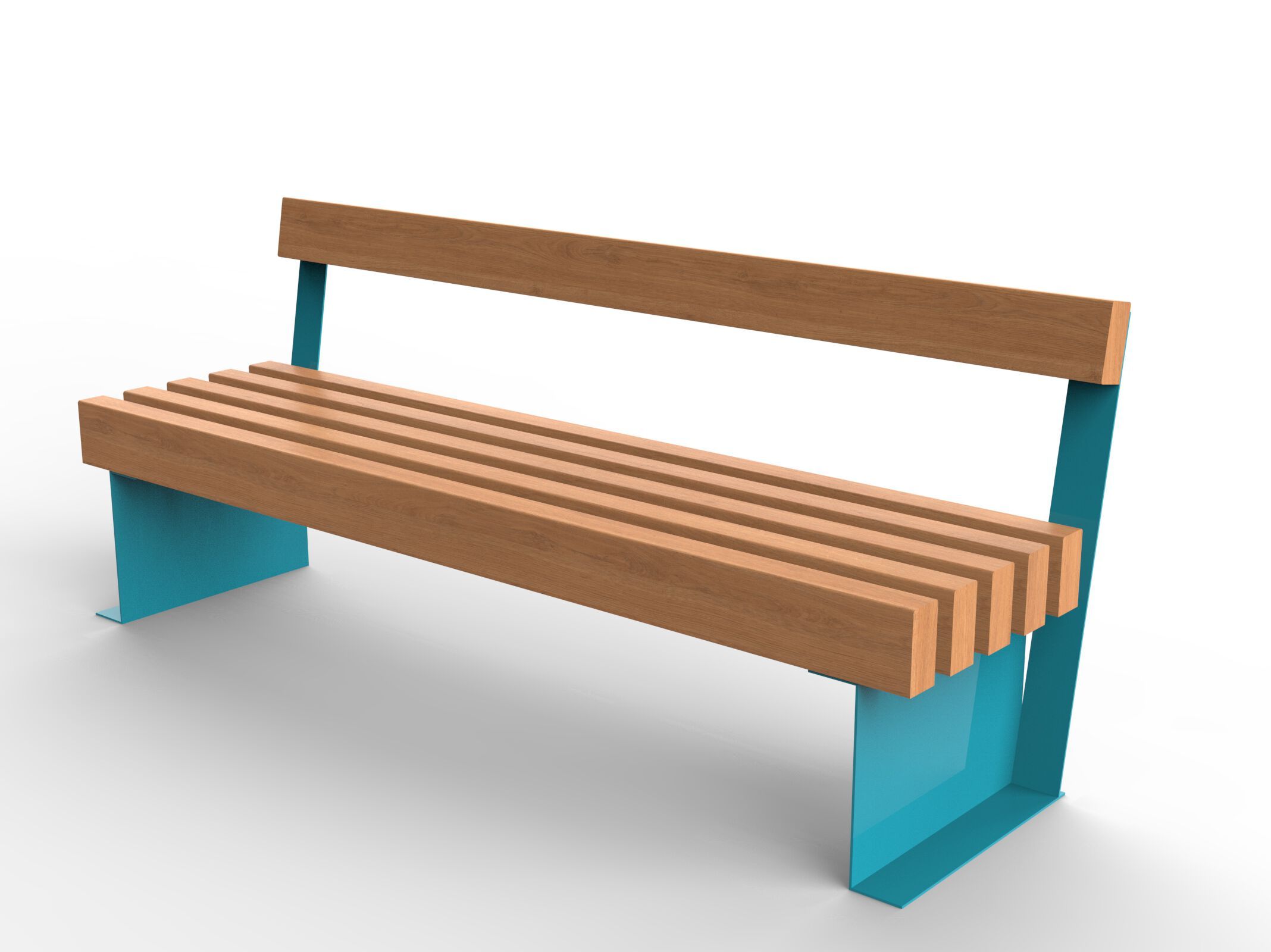 Стальная и деревянная скамья со спинкой CITYSì FASSA ARCH-00093108