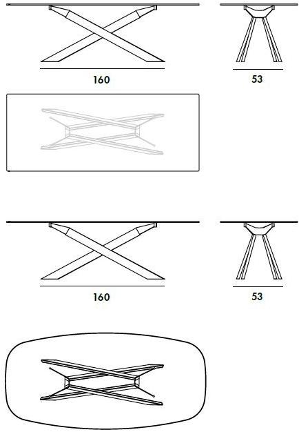 Sovet italia Прямоугольный стеклянный стол sun-id-1463005 - Вид №10