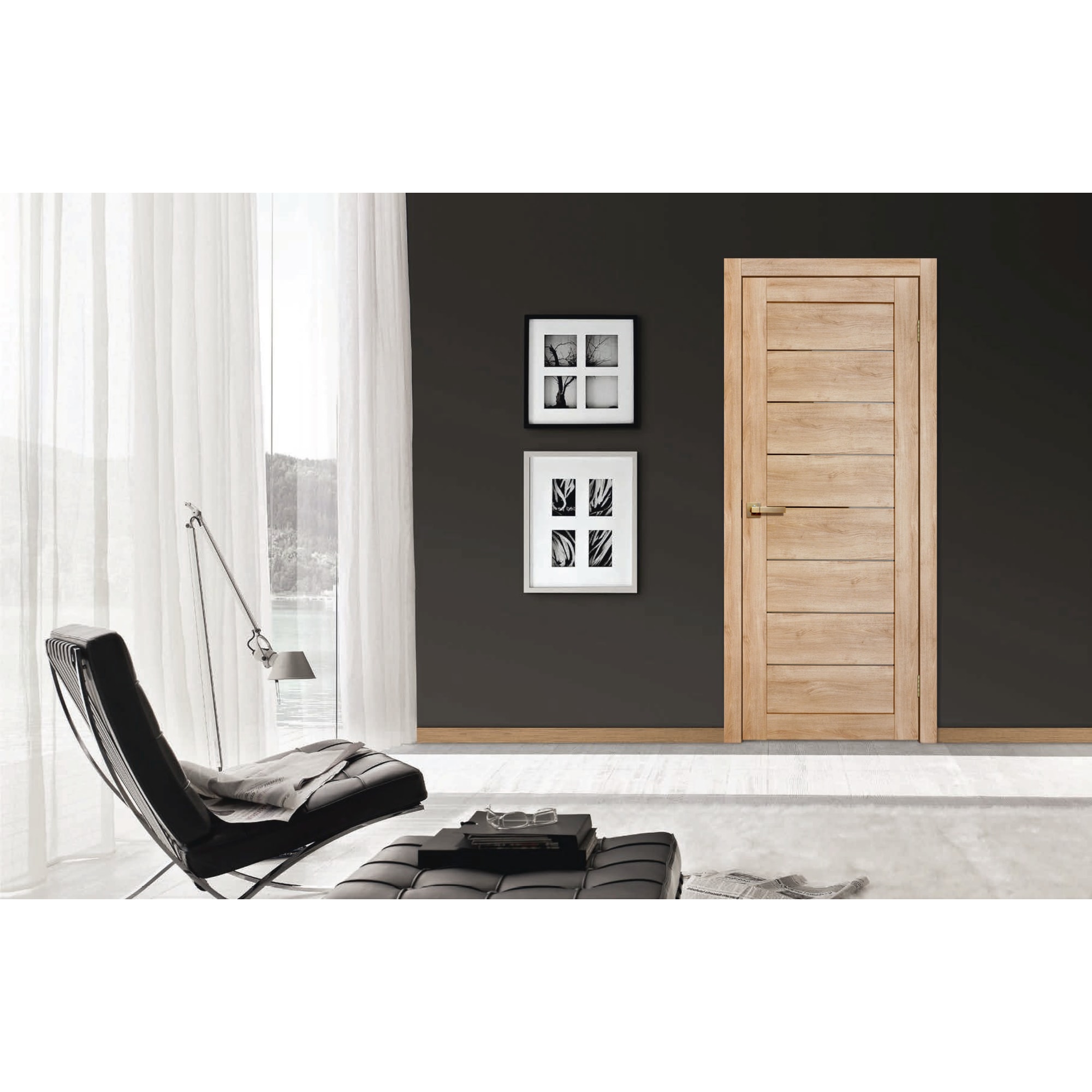 81933683 Дверь межкомнатная Лайн 80x200 см цвет дуб глостер Santreyd  - Вид №8