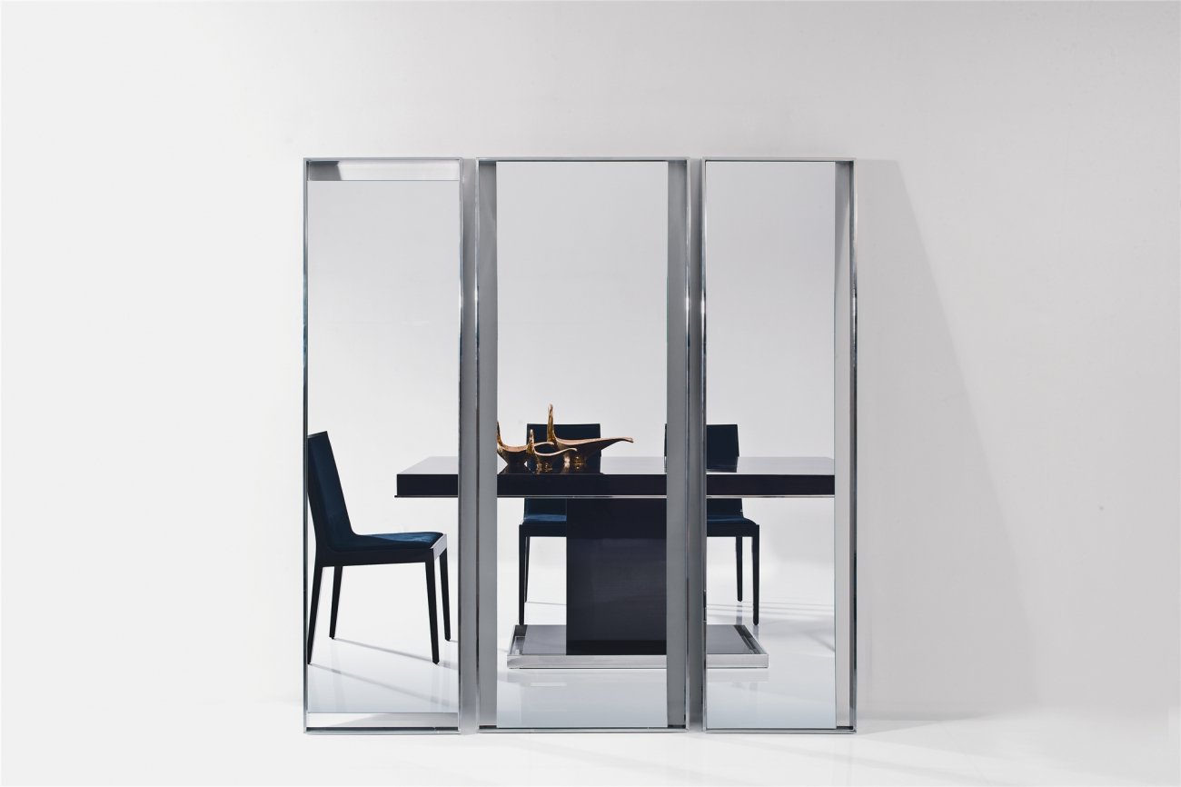 Напольное зеркало прямоугольное хром Exclusive узкое PUSHA ДИЗАЙНЕРСКИЕ 062562 Хром  - Вид №1