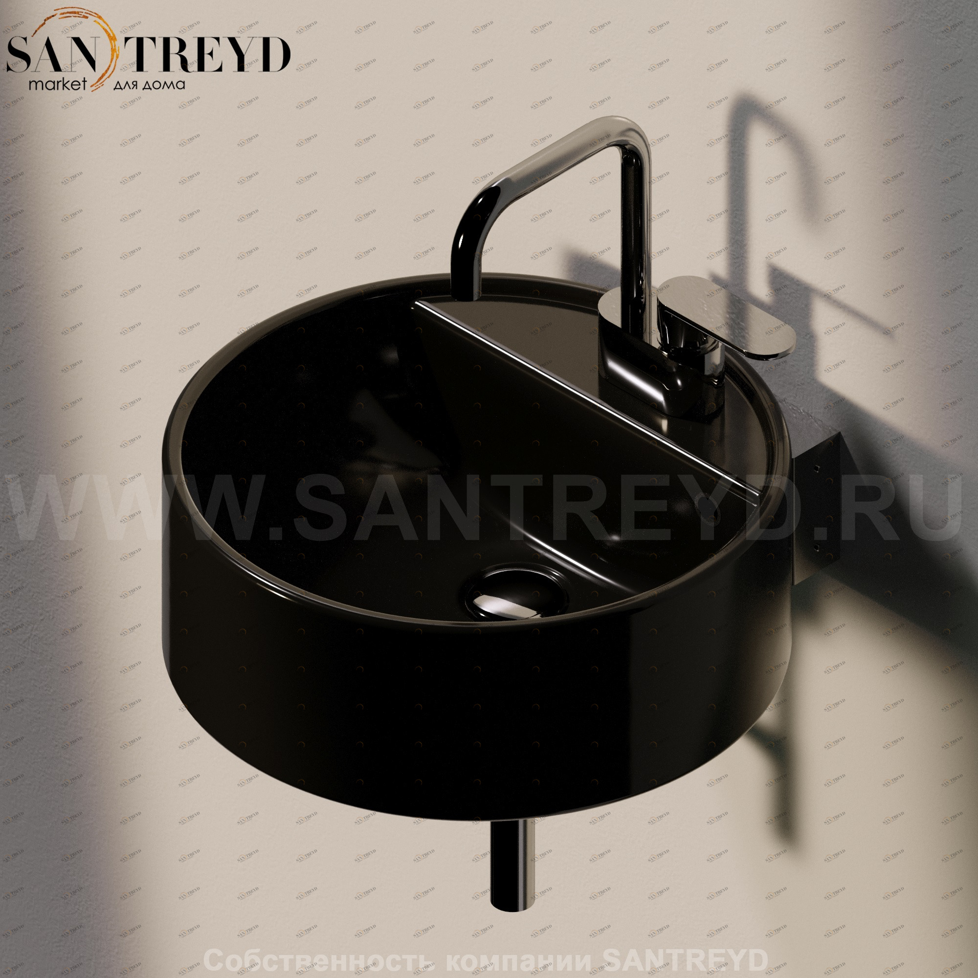 505042S9017 Накладная раковина на столешницу  круглая Ceramica Flaminia Twin