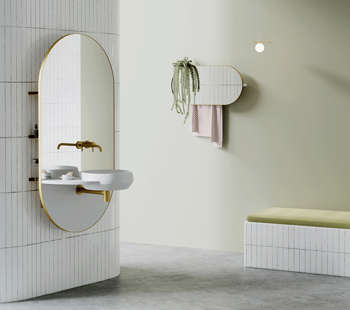 Ex.T Arco Oval H Настенное овальное зеркало EXARCOSPOVALHNE  - Вид №2