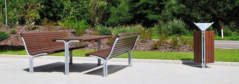 Euroform W Прямоугольный деревянный стол для общественных мест Contour 324t, 326t - Вид №1