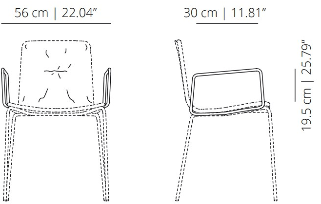 Viccarbe Штабелируемый тканевый стул с подлокотниками Klip sun-id-1477824 - Вид №10